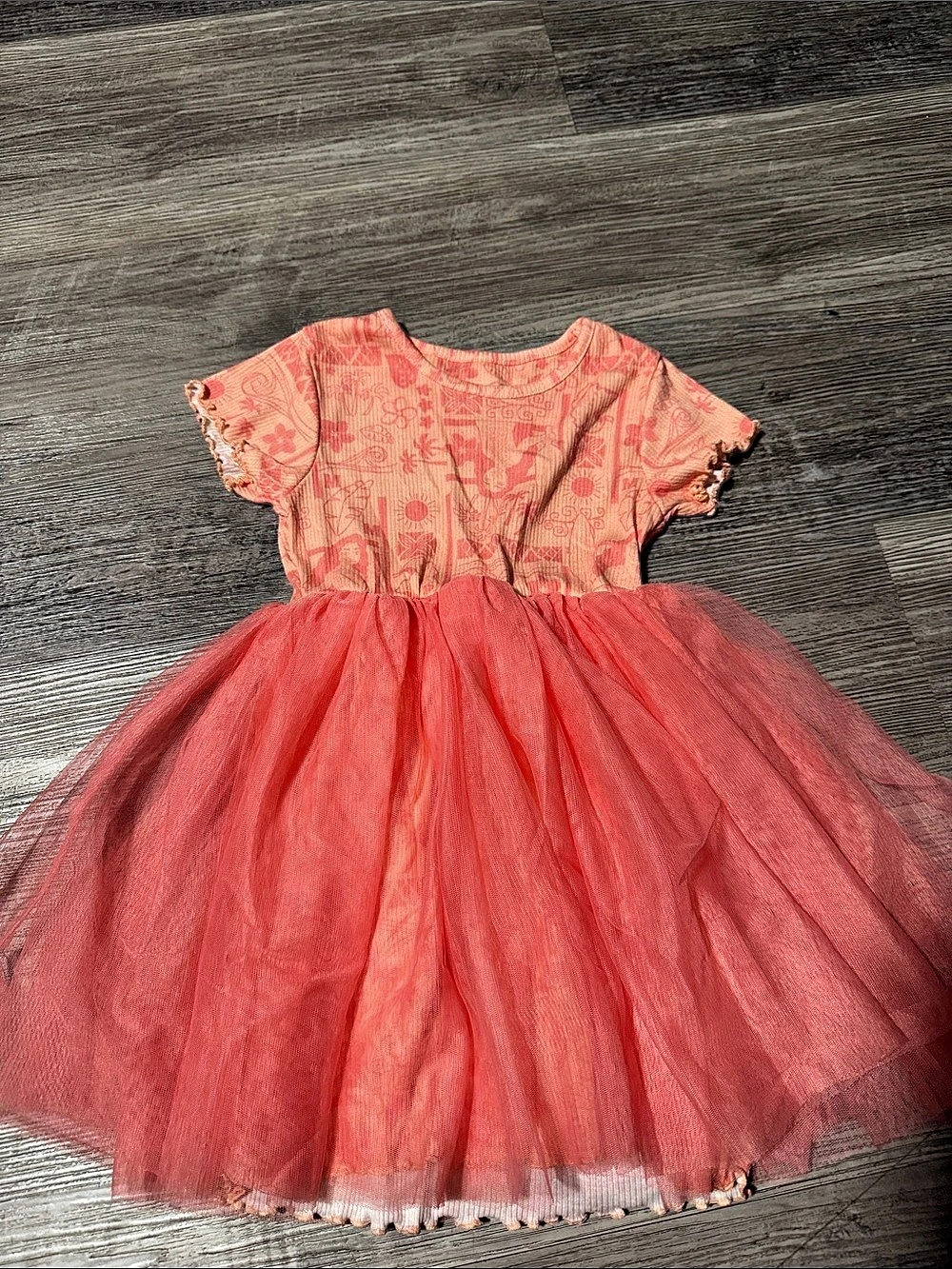Disney Moana 2 Tulle Dress Girls XS (4/5) Pink